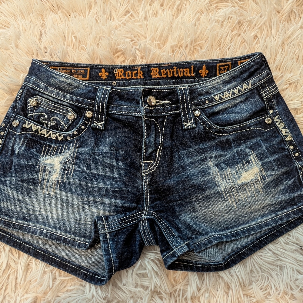 Rock Revival Women's Blue Denim Shorts